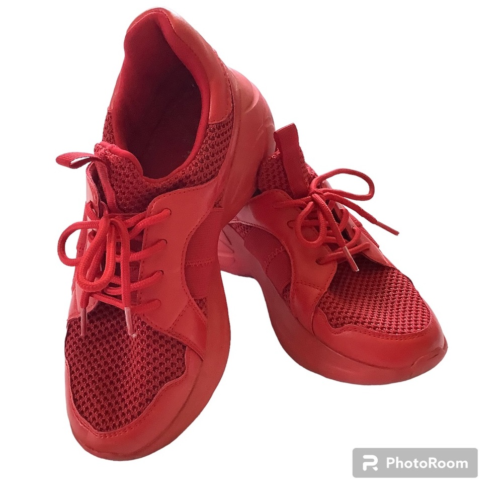 Call It Spring Women's Knit Red Size 7 Fashion Sneaker Vegan